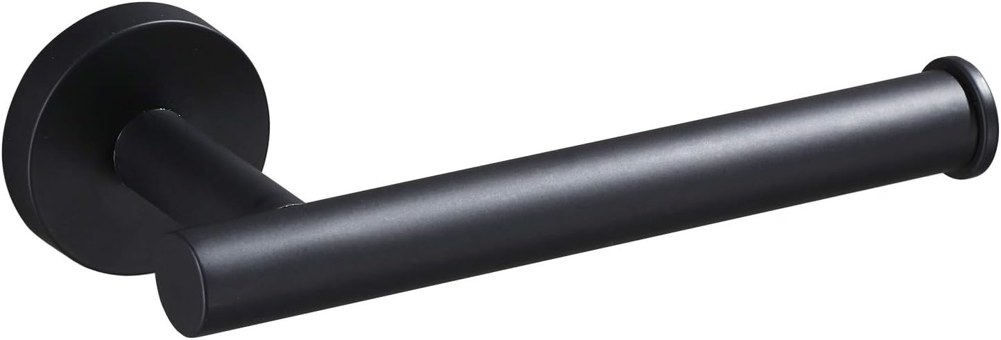 USHOWER Matte Black Toilet Paper Holder, Durable SUS304 Stainless Steel