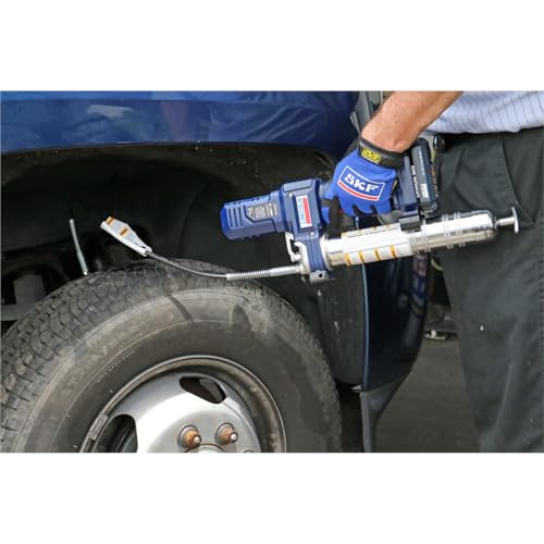 Image of Lincoln 1262 PowerLuber 12 Volt Battery Powered Grease Gun with 30 inch Hose for Automotive, Agricultural, and Industrial Equipment, 8,000 PSI, Trigger-operated, Single Speed, (1) Lithium-Ion Battery Pack