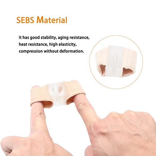 Image of WUTAIN Toe Straightener-Soft and Skin Friendly Hammertoe Corrector, Double Orifice Design Big Toe Separator, Relieve Foot Pain, Suitable for Overlapping, Hallux Valgus, Hammer Toe（1pair Brown）