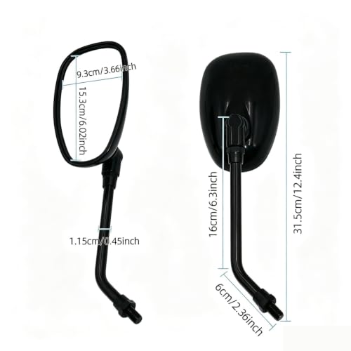 Espejo retrovisor de motocicleta regulable para eliminar puntos ciegos 4