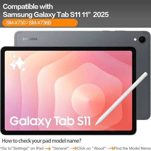 Image of for Samsung Galaxy Tab S11 Keyboard Case 11 inch, S Pen Holder, 7 Color Backlit Keyboard with AI Key & Trackpad, Detachable Sleeve Cover with Adjustable Viewing Angle Stand for Tablet S11