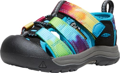 KEEN Unisex-Child Newport H2 Closed Toe Water Sandals,Rainbow Tie Dye,7 Toddler