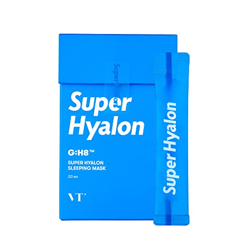 VT COSMETICS SUPER HYALON Sleeping Mask 20ea- Blue Skincare | BTS Mask | Moisturizing mask | Hyaluronic acid Extract | Korean Skin Care