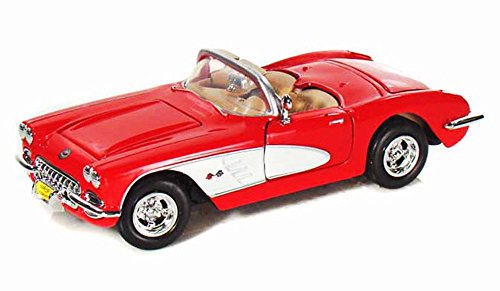 Modelo Chevrolet Corvette Convertible 1959 a escala 1:24 rojo miniatura 2