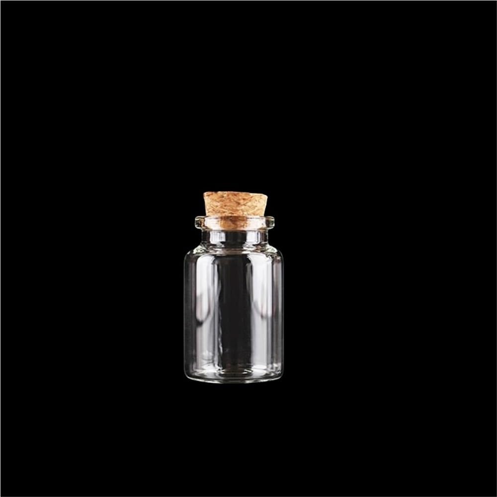 Loacea Glass Vial Small Cute Mini Glass Bottles Height 23mm-110mm, Cork Stopper Vials Jars Containers 5pcs(22x55mm)