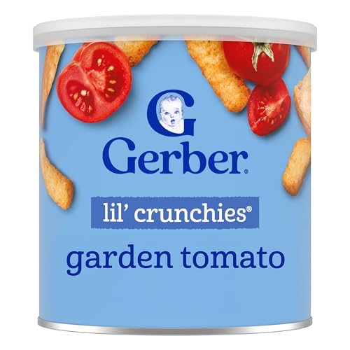 Gerber Stage 3 Garden Tomato Lil Crunchies Snack 1.48 Oz 6 Pack