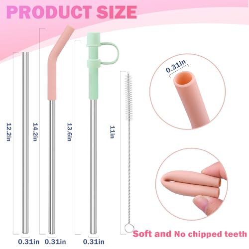 Image of LUCKINEE 6pcs Replacement Straws for Stanley Quencher H2.0 30oz 40oz
