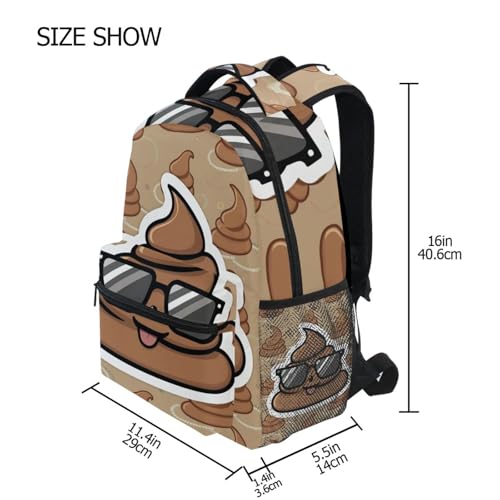 Funny Cute Poops Pattern Boys Girls Kids School Backpacks Bookbag, School Bag Travel Backpack Daypack4