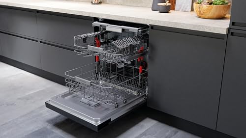 Bauknecht B6B D841A X teilintegrierbarer Geschirrspüler / 60 cm/C / 14 Maßgedecke/PowerClean - Hochdruckdüsen/ActiveDry - automatisches Türöffnungssystem/Besteckschublade