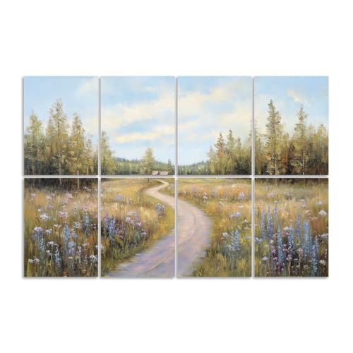 8 Pack Paneles Acústicos Decorativos para Paredes con Paisaje Rústico y Naturaleza, Absorbentes de Sonido, Autoadhesivos, para Estudios de Grabación y Oficina, 48"x32" miniatura 1