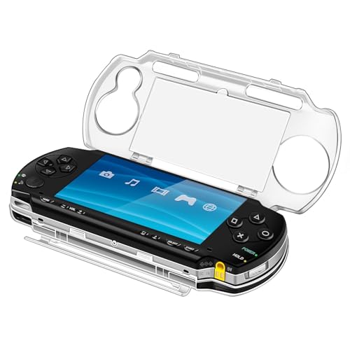 TNP Coque rigide transparente pour Sony PSP 1000 - Coque de protection rigide transparente pour Sony PSP 1000 - Coque de protection intégrale transparente pour console PSP 1000 - Avec écran