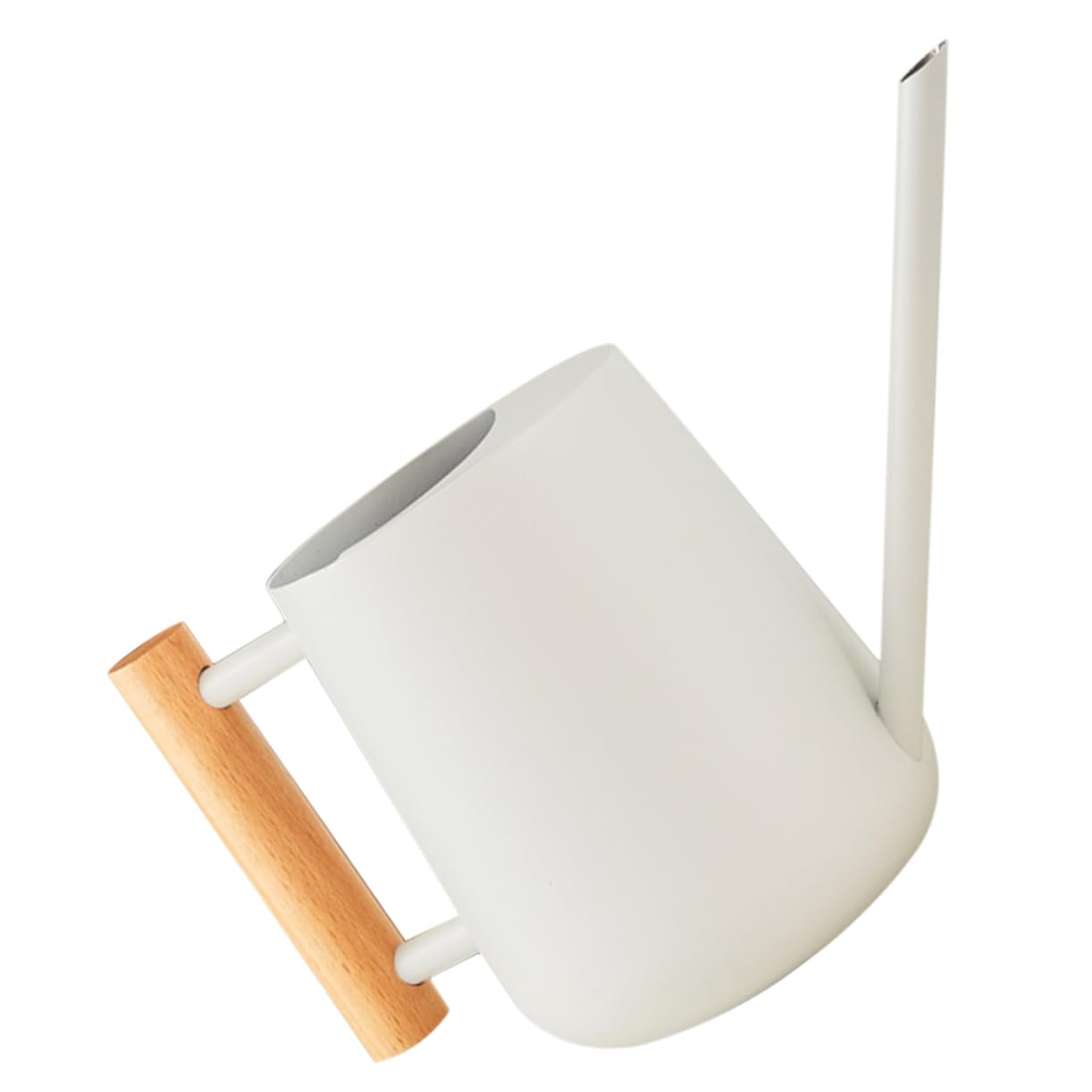 Gießkanne 900ml Eisen Weiß mit Langem Ausguss, Ergonomisch