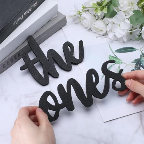 CREATCABIN Word Sculpture Wood Sign Wooden Laser Cutout Unfinished Slices Wood Crafts DIY Black Wall Sign Ornaments Art for Personalized Front Door Kitchen Home Wall Decor-Where The Wild One Play - Image 3