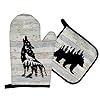   Mingnei-Rustic-Lodge-Moose-Deer-Wolf-Bear-Oven-Mitts-and-Pot-Holders-Sets-Log-Cabin-Forest-Animal-Resistant-Hot-Pads-Rv-Kitchen-Decor-for-Cooking-Baking-BBQ-Grilling-Camping-Rv-Oven-Glove-Set-Gifts