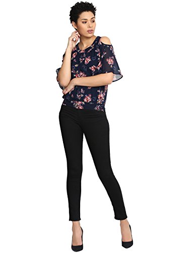 Image of Harpa Black Printed Blouse(GR5186-BLACK)