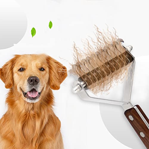 LIDCOM Brosse à sous-Poil - démêlage Double Face pour Cheveux lâches - Y-Shape Undercoat Rake Pet Grooming Supplies for Dogs, Cats with Short Or Long Hair - Image 4