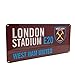 Cartello stradale con stemma del West Ham, 40 x 18 cm