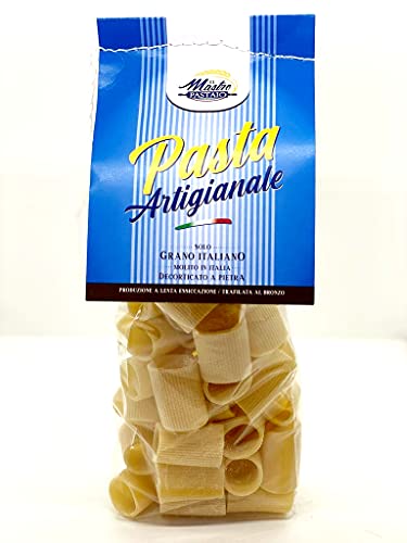 Paccheri Rigati - Pasta Prodotta Con Metodo Artigianale - 1 Confezione Da 500Gr