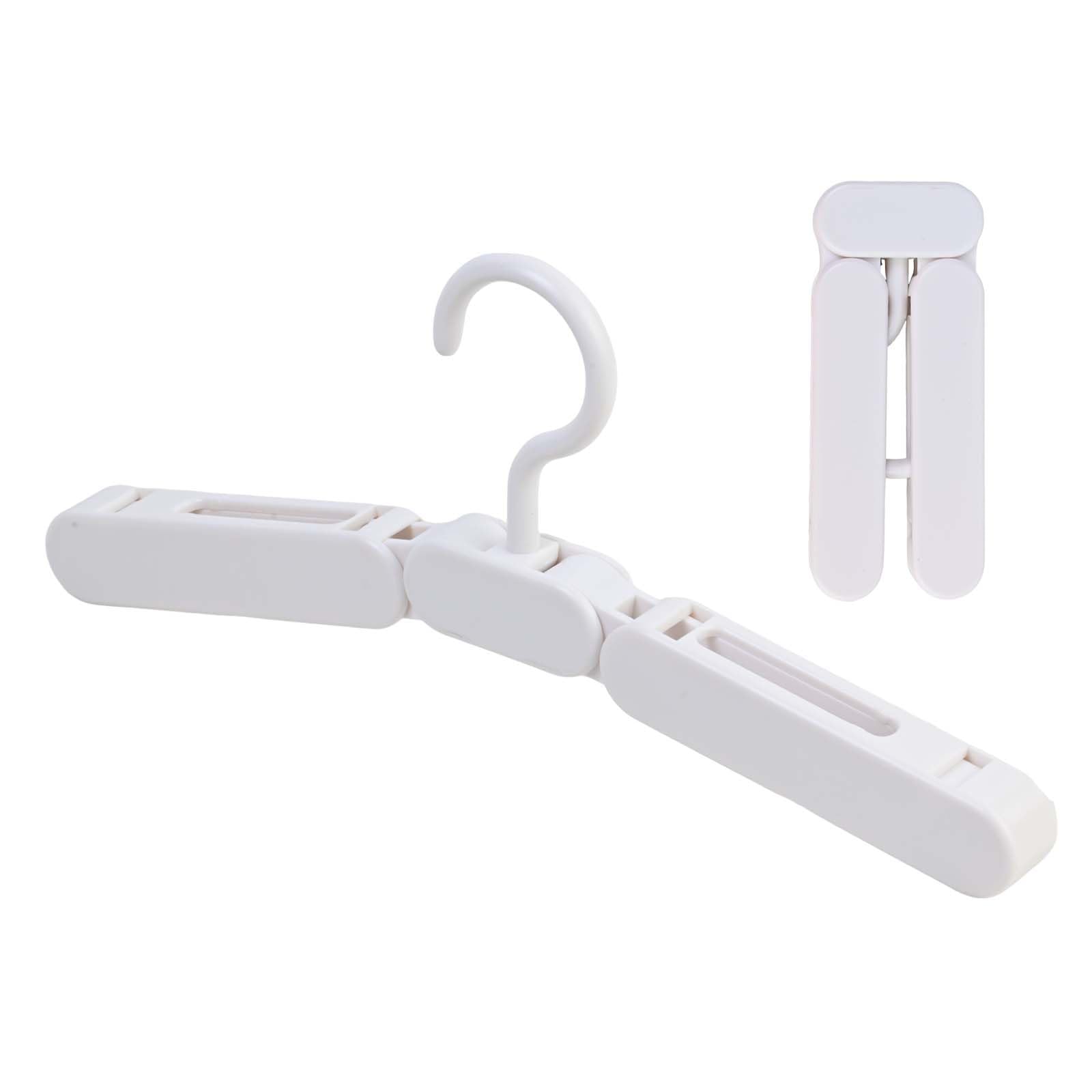 Perchas de Viaje Plegables, Gancho de Ropa para Secar, Multifuncional para Armario, Uso en Hogar, Hotel, Camping - Blanco