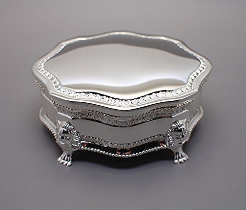 Vista 4 de Newfavors Joyero personalizado, diseño victoriano de 3 pulgadas de ancho, viene grabado personalizado, Metal