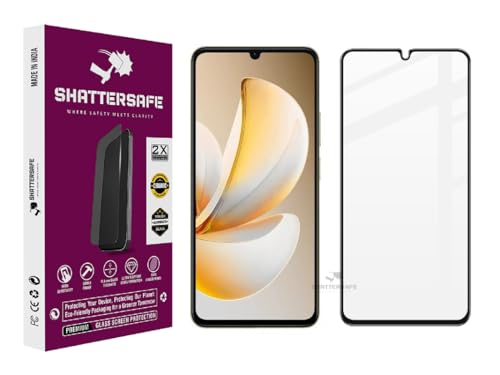 Image of Shattersafe Oleophobic Tempered Glass Screen Protector Compatible For Realme Narzo 80 Lite 4G [Pack of 1]. Edge To Edge Full Screen Protection With Easy Installation Kit & Case Friendly Fit.