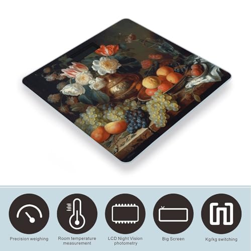 Báscula digital de baño con pantalla LCD y vidrio templado miniatura 3