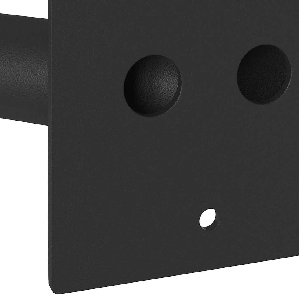 Fahnenhalter Schwarz aus Stahl, Wandhalterung für Fahnenmast bis 21 mm, 11,5 x 7,5 x 0,2 cm, rostbeständig und wetterfest für Balkon, Garten und Innenbereich