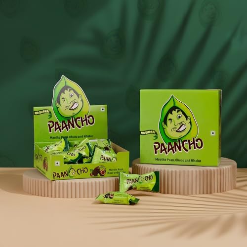 Image of Paancho Choco Dates Paan | Meetha chocolate Paan Mukhwas Mouth Freshener | Perfect For After Meal | Aromatic Paan & Smooth Choco - 100% Vegetarian - 30 Bites