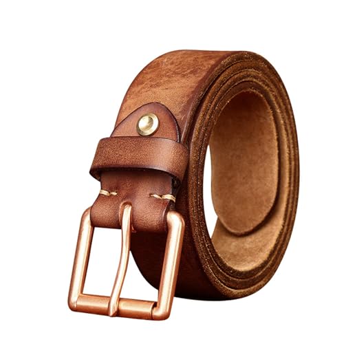 Ceinture vintage en cuir véritable robuste sangle pleine fleur 5mm