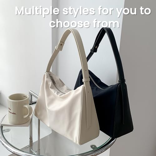 Versatile Women's Nylon Tote Bag: Elegant Simplicity Shoulder Bag for Hand, Shoulder, and Crossbody Use