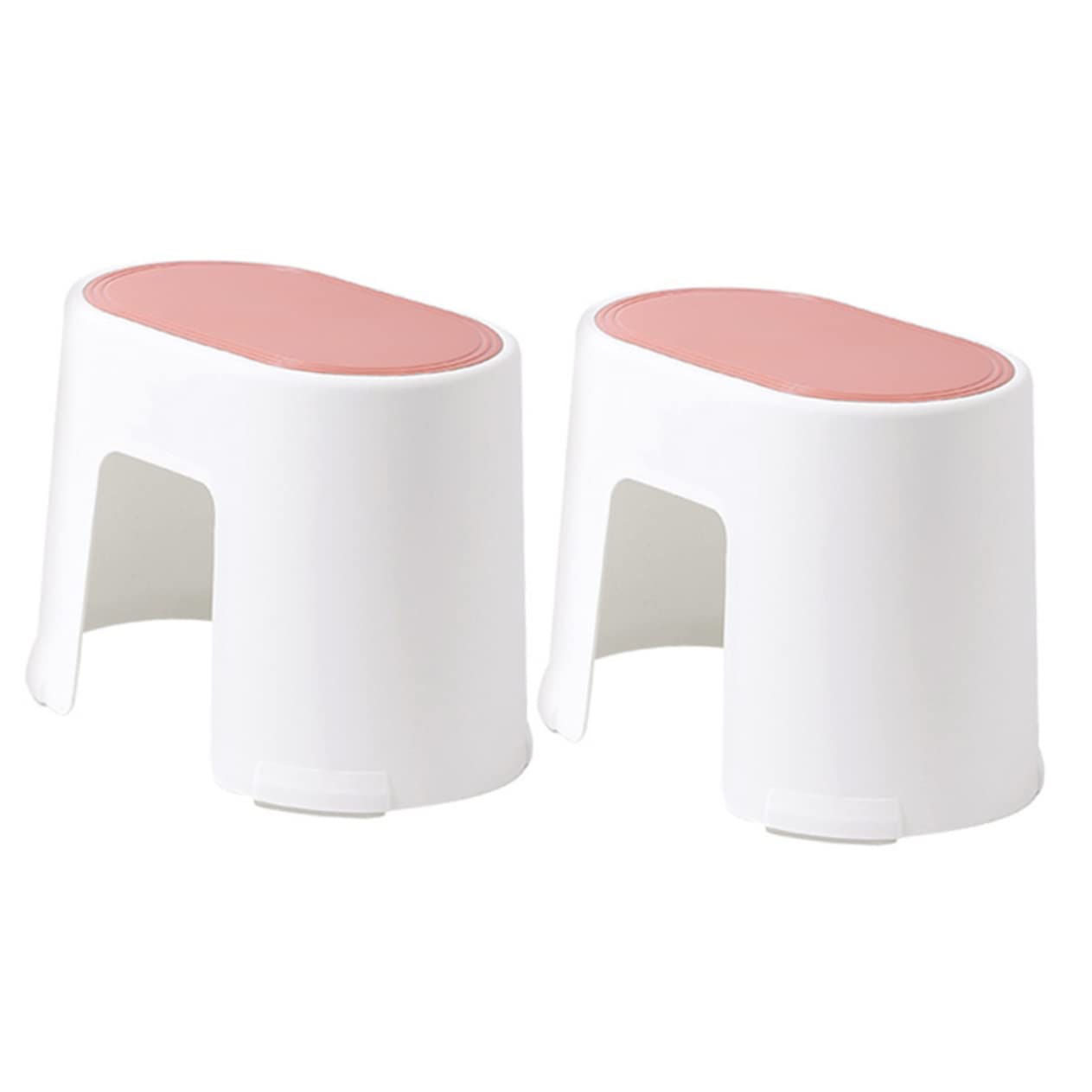 HANABASS 2pcs Bathroom Stool Nonslip Toilet Foot Stool for Optimal Squatting Position Stackable Design for Home Use Safe and Easy to Clean