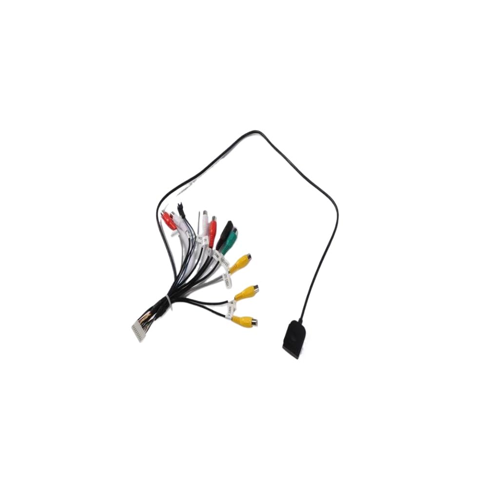 Adaptateur de Sortie RCA 20 Broches avec Microphone Compatible avec Certaines autoradios Android