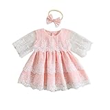 ropa de bautizo para bebes modernos ღ Material: mezcla de algodón y tul de alta calidad. Cómodo, suave de llevar y resistente al desgaste.