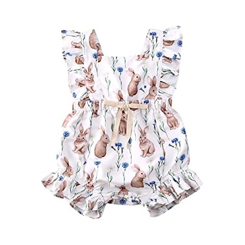 Loalirando Newborn Baby Girls Bunny Romper Cover