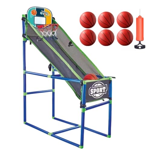 Quxxuol 子供用バスケットボールスタンド シューティングゲーム アーケードバスケットボールゲームセット 組み立てが簡単 キッズインドア/アウトドア スポーツプレイ (スターターエディション,ボール6個)