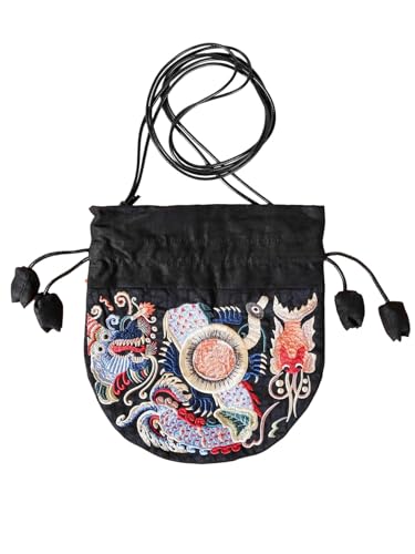 Sac en soie brodé dragon phénix HangErFeng un luxe artisanal unique