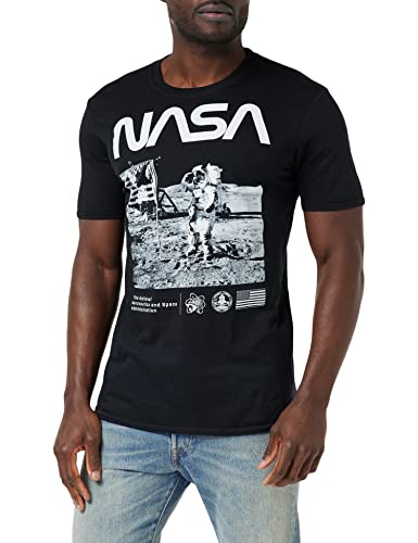 Nasa Men's Salute T-Shirt, Black, XX-Large