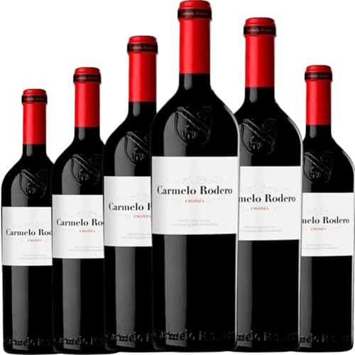 Carmelo Rodero Crianza Magnum, vino tinto español con Tempranillo y Cabernet Sauvignon, ideal en gran formato para compartir sabor, cuerpo y elegancia.| 6 botellas