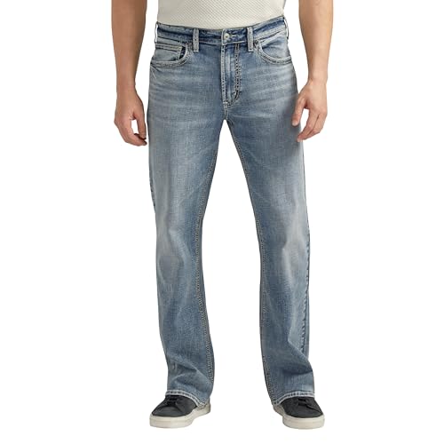 Image of Silver Jeans Co. Men's Zac Relaxed Fit Straight Leg Jean - Legacy