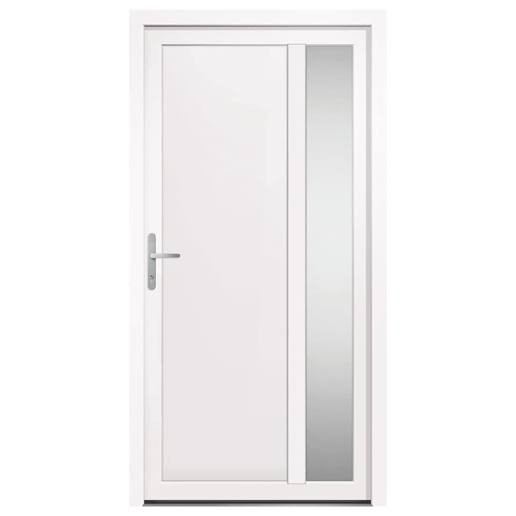 VidaXL Bianca 108x208 cm Porta Ingresso in PVC