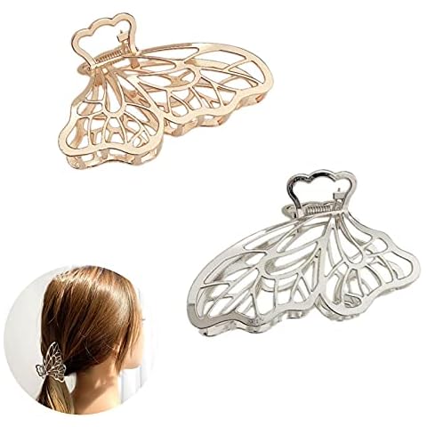 2 Pcs Premium Butterfly Hair Clips Cover