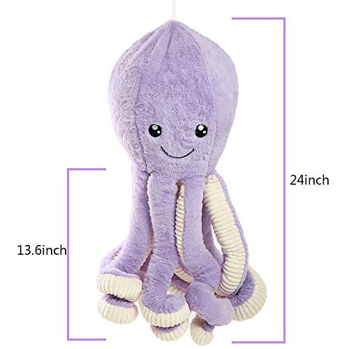 DENTRUN Octopus Stuffed Animals, Octopus Plush Doll Play Toys for Kids Girls Boys Adults Birthday Xmas Gift Present 7/16/24/32 Inches, 5 Colors