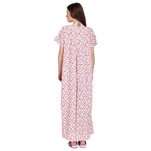 Image of Women's Cotton Nighty Night Gown Multicolore /Cotton Nighty for Pregnant Ladies /Women Night Gowns for Day Wear /Night Wear (Multicolour)(Available Sizes XL & XXL)