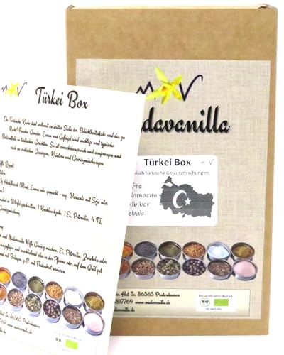 Türkei Box - Geschenkbox mit 4 Gewürzmischungen + mit Info/Rezept Flyer