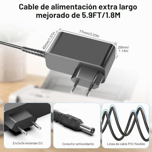 Miniatura 6 de Kfd Cargador 5v Adaptador De Corriente Para Brother Ads-1800w Ads-1300 Ads-1190 Ads-1200 Ads-1250w Ads-1700w Ads-1350w Compact Desktop Scanner Epson Workforce Es-200 Es-300w Es-300wr A491h B11b241201