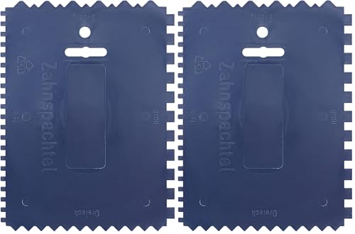 kwb plastique spatule dentée, 032900 (4-face dentée, 180 x 130 mm) (Lot de 2)