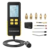 LINXINO PT610 Automotive Compression Tester 0-426psi 0-29bar 0-30 Kg/Cm²Digital Cylinder Leak Down Tester 10pcs Petrol Engine Cylinder Compression Tester Kit