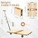 Platform Truck, Folding Trolley, 330 lb Capacity Heavy Duty Trolley with Folding Handlebar, Telescoping Handlebar for Luggage, Travel, Shop, Office (White)