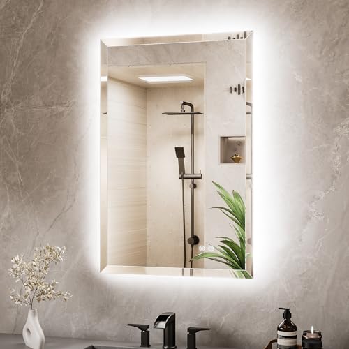 TETOTE 24x36 Backlit Frameless LED Bathroom Mirror