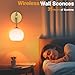 MOITA Wall Sconces Set of Two, Wireless Battery Operated Wall Decor with Remote, Sconces Wall Lighting with Glass Shade, Upward and Downward Installation, 12 RGB Colors and 3 CCT Options